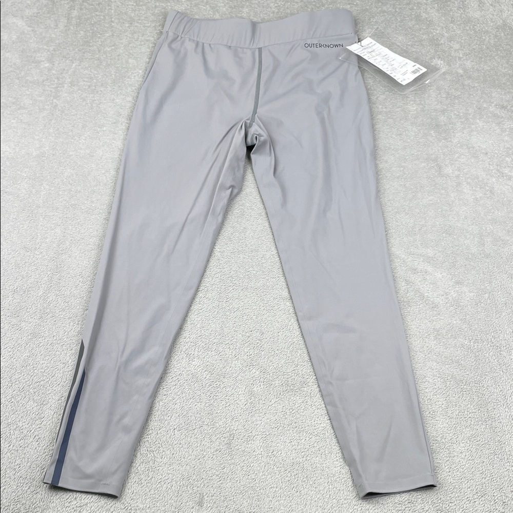 NEW Outerknown S Active Light Gray 7/8 Leggings FLAW